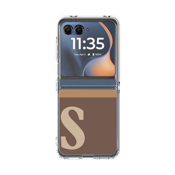 クリアケース［ オリジナル - initial two tone - S brown ］