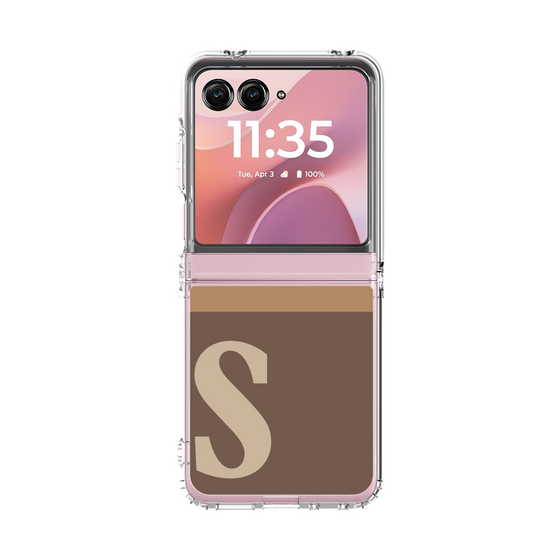 クリアケース［ オリジナル - initial two tone - S brown ］