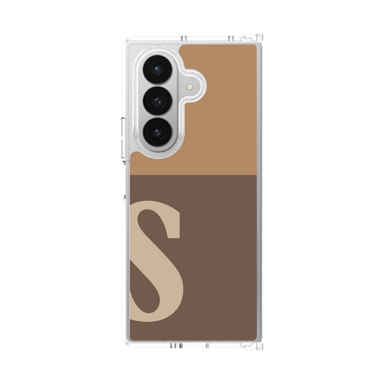 クリアケース［ オリジナル - initial two tone - S brown ］