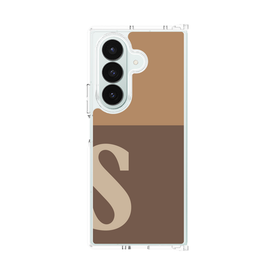 クリアケース［ オリジナル - initial two tone - S brown ］