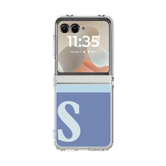 クリアケース［ オリジナル - initial two tone - S blue ］