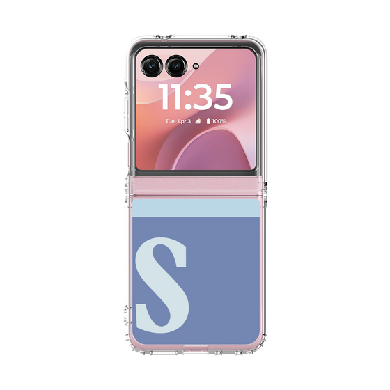 クリアケース［ オリジナル - initial two tone - S blue ］