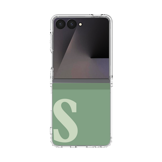 クリアケース［ オリジナル - initial two tone - S green ］