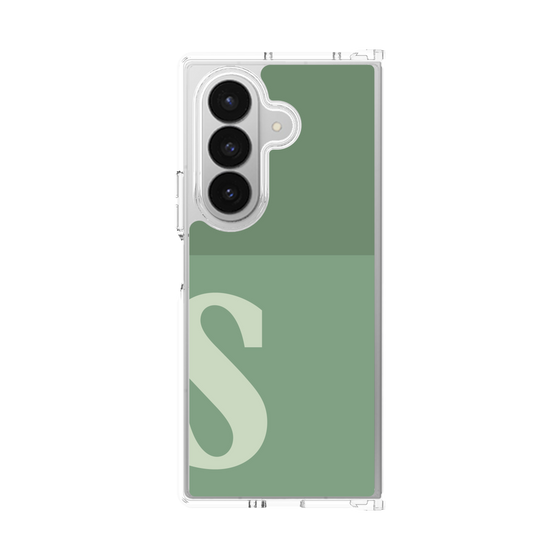 クリアケース［ オリジナル - initial two tone - S green ］
