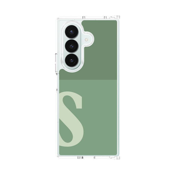 クリアケース［ オリジナル - initial two tone - S green ］
