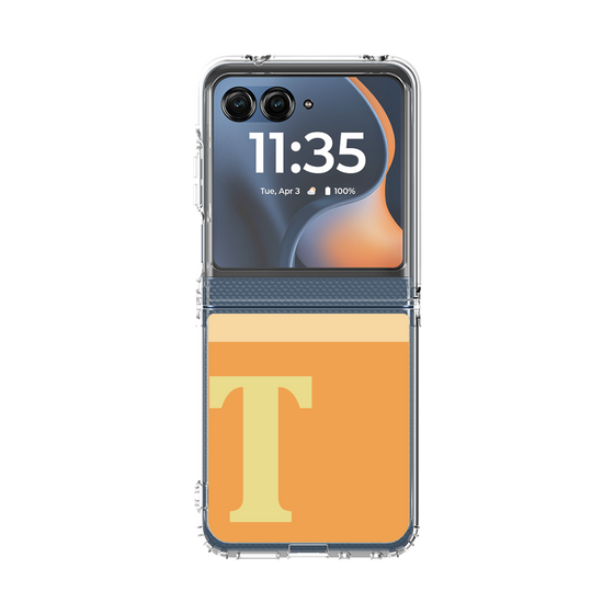 クリアケース［ オリジナル - initial two tone - T orange ］