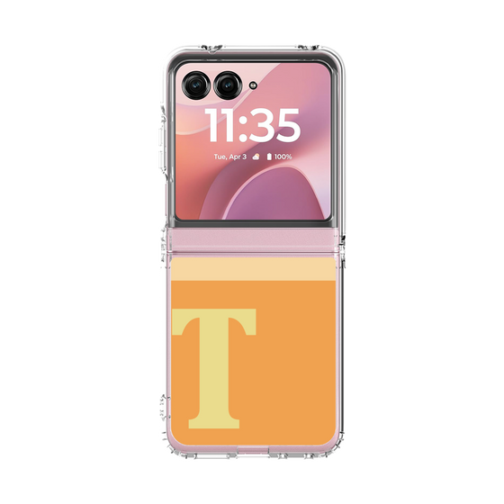 クリアケース［ オリジナル - initial two tone - T orange ］