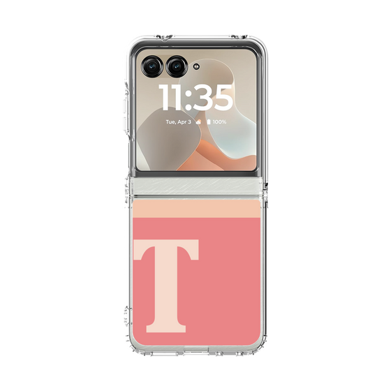 クリアケース［ オリジナル - initial two tone - T pink ］