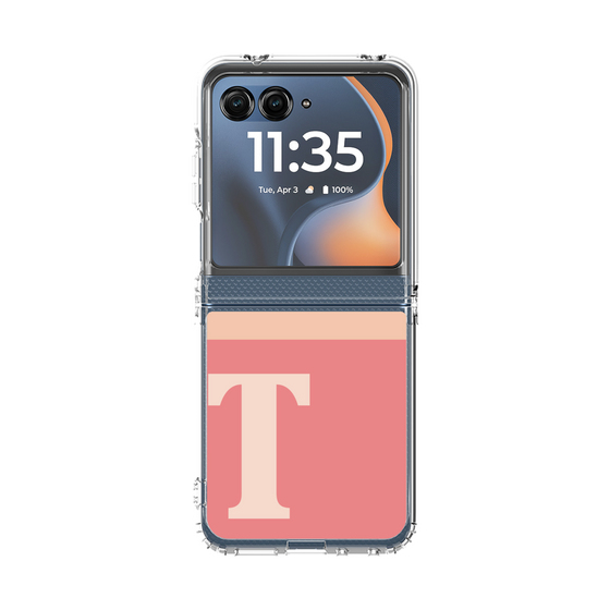 クリアケース［ オリジナル - initial two tone - T pink ］