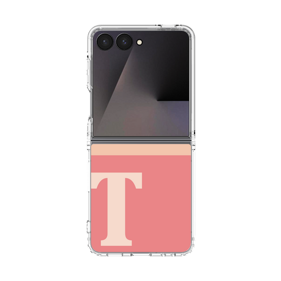 クリアケース［ オリジナル - initial two tone - T pink ］