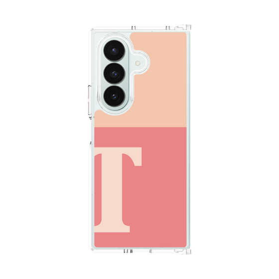 クリアケース［ オリジナル - initial two tone - T pink ］