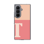 クリアケース［ オリジナル - initial two tone - T pink ］