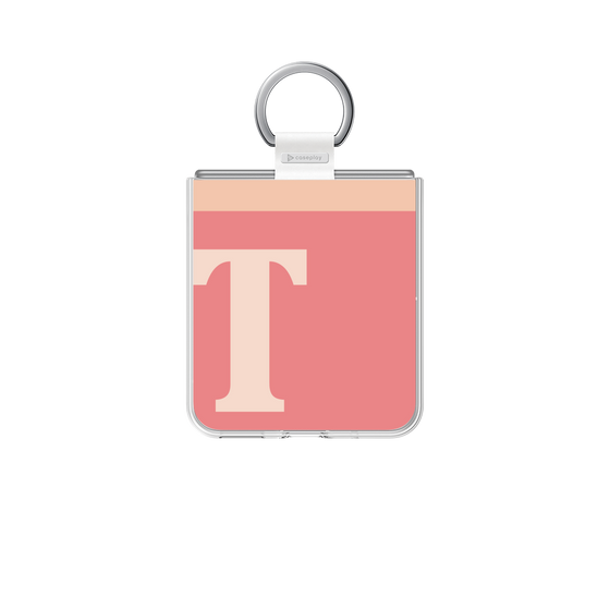 クリアケース［ オリジナル - initial two tone - T pink ］