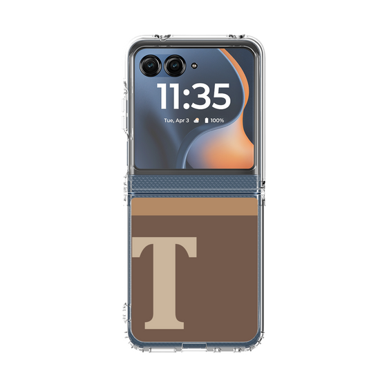 クリアケース［ オリジナル - initial two tone - T brown ］