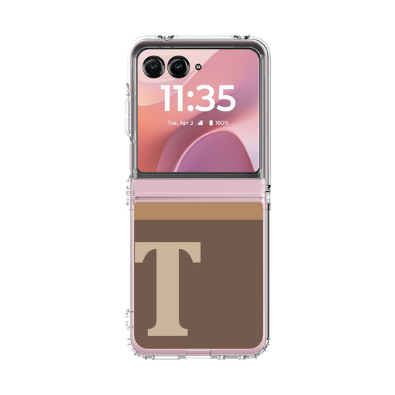 クリアケース［ オリジナル - initial two tone - T brown ］