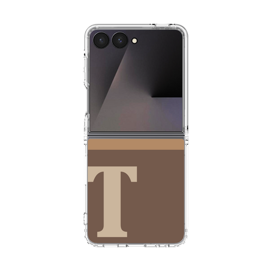 クリアケース［ オリジナル - initial two tone - T brown ］