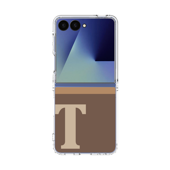 クリアケース［ オリジナル - initial two tone - T brown ］