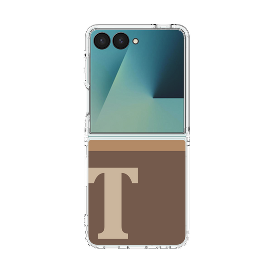 クリアケース［ オリジナル - initial two tone - T brown ］