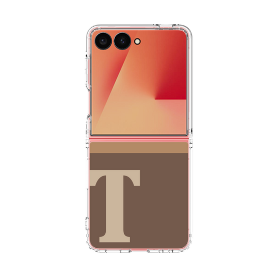クリアケース［ オリジナル - initial two tone - T brown ］