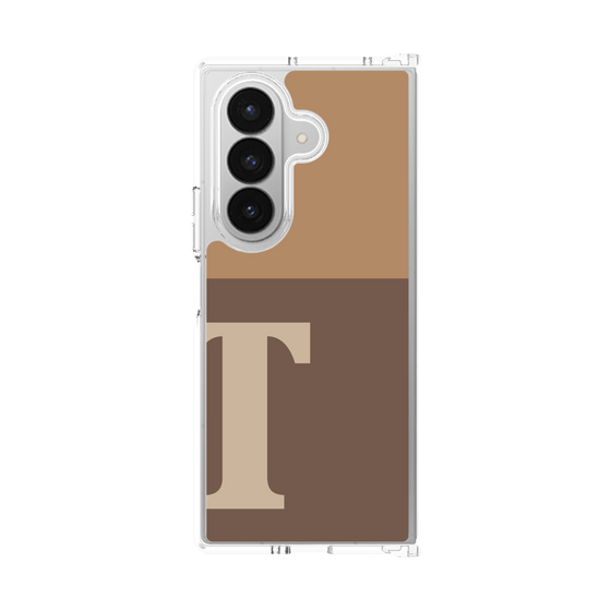 クリアケース［ オリジナル - initial two tone - T brown ］