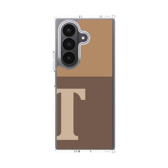 クリアケース［ オリジナル - initial two tone - T brown ］