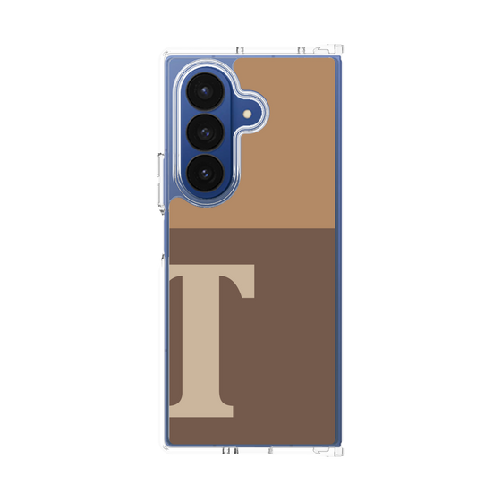 クリアケース［ オリジナル - initial two tone - T brown ］