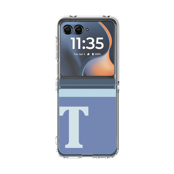 クリアケース［ オリジナル - initial two tone - T blue ］