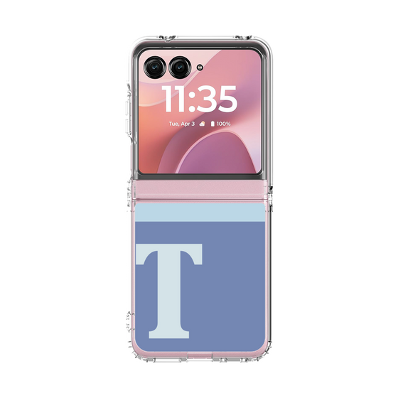 クリアケース［ オリジナル - initial two tone - T blue ］