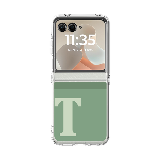 クリアケース［ オリジナル - initial two tone - T green ］