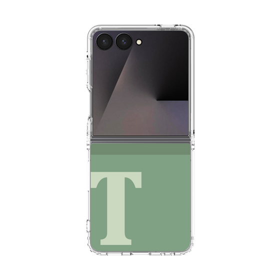 クリアケース［ オリジナル - initial two tone - T green ］