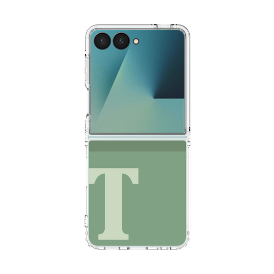 クリアケース［ オリジナル - initial two tone - T green ］