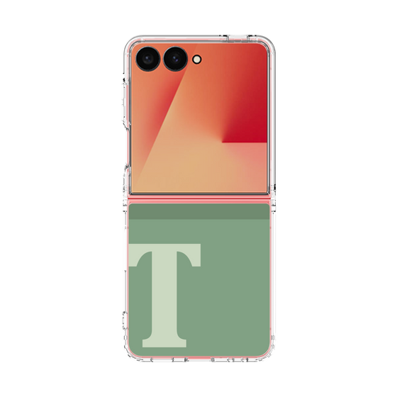 クリアケース［ オリジナル - initial two tone - T green ］