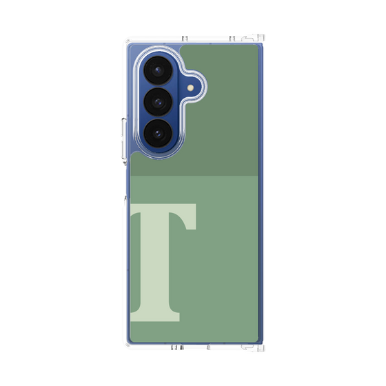 クリアケース［ オリジナル - initial two tone - T green ］