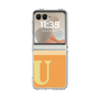 クリアケース［ オリジナル - initial two tone - U orange ］