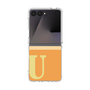 クリアケース［ オリジナル - initial two tone - U orange ］