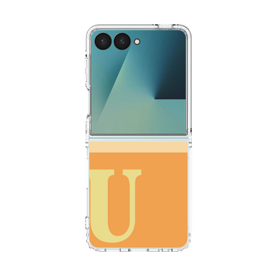 クリアケース［ オリジナル - initial two tone - U orange ］