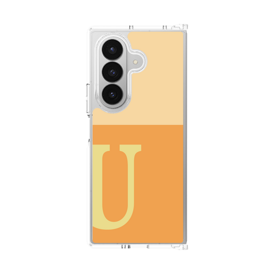 クリアケース［ オリジナル - initial two tone - U orange ］