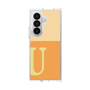 クリアケース［ オリジナル - initial two tone - U orange ］