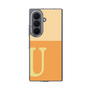 クリアケース［ オリジナル - initial two tone - U orange ］