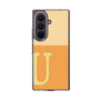 クリアケース［ オリジナル - initial two tone - U orange ］