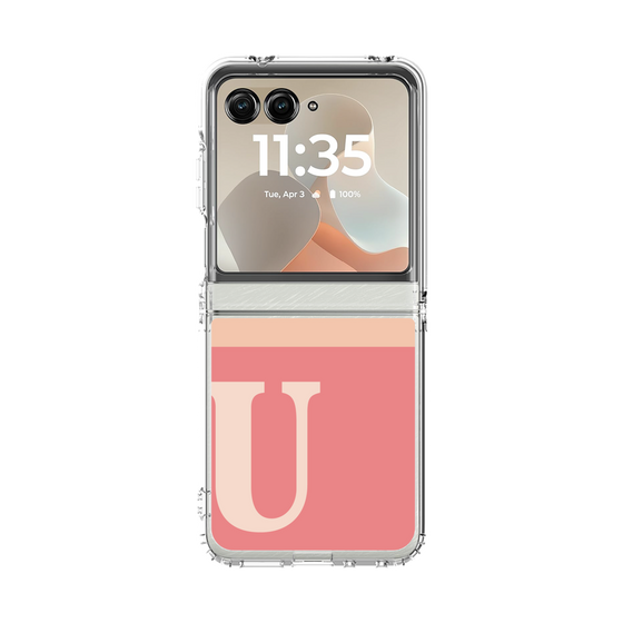 クリアケース［ オリジナル - initial two tone - U pink ］