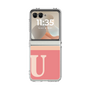 クリアケース［ オリジナル - initial two tone - U pink ］