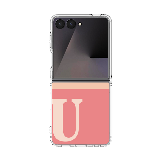 クリアケース［ オリジナル - initial two tone - U pink ］