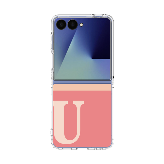 クリアケース［ オリジナル - initial two tone - U pink ］