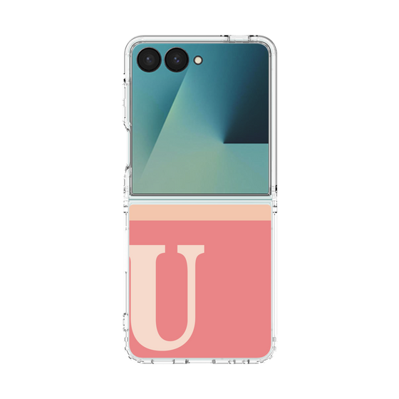 クリアケース［ オリジナル - initial two tone - U pink ］