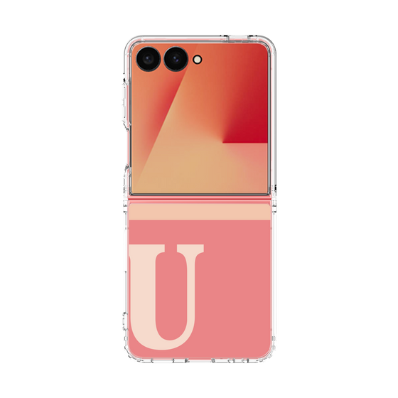 クリアケース［ オリジナル - initial two tone - U pink ］