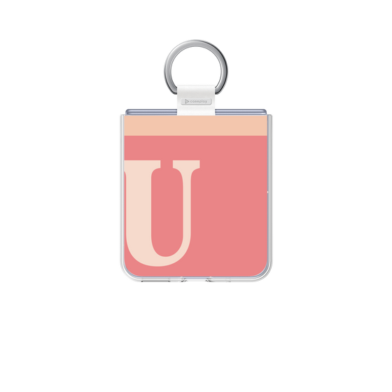 クリアケース［ オリジナル - initial two tone - U pink ］