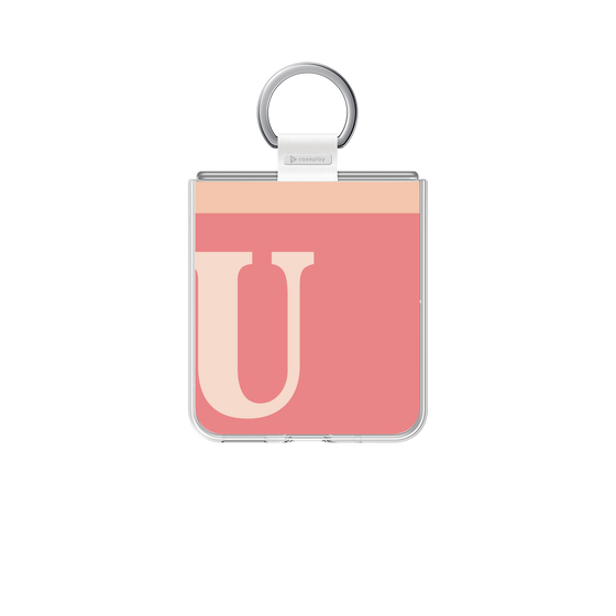クリアケース［ オリジナル - initial two tone - U pink ］