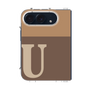 クリアケース［ オリジナル - initial two tone - U brown ］
