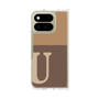 クリアケース［ オリジナル - initial two tone - U brown ］